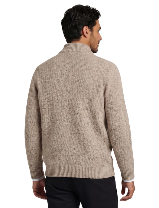 Half zip kabeltrui Fynch Hatton grijs wol - Image 2
