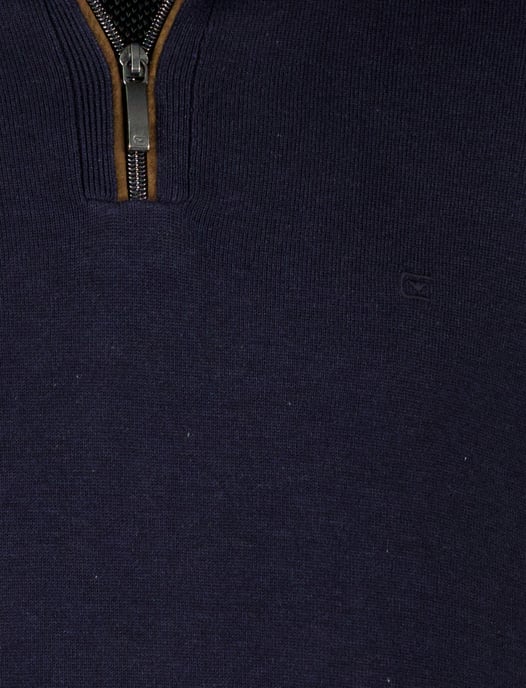 Casa Moda pullover half zip donkerblauw effen - Image 3