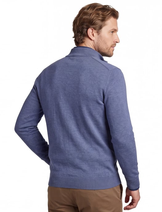 Casa Moda blauw effen pullover wijde fit - Image 2