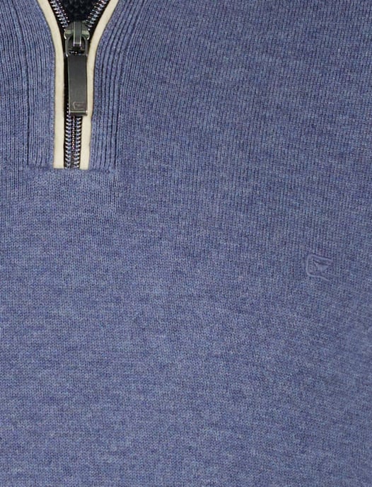 Casa Moda blauw effen pullover wijde fit - Image 3