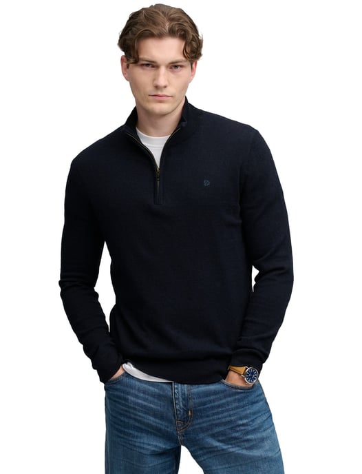 Superdry trui half zip donkerblauw slim fit - Image 1