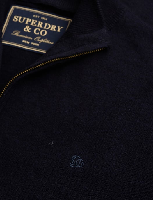 Superdry trui half zip donkerblauw slim fit - Image 2