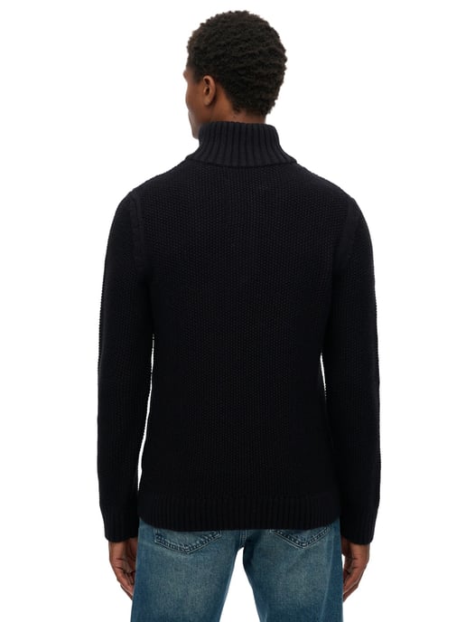 Superdry half zip trui donkerblauw acryl gebreid - Image 2