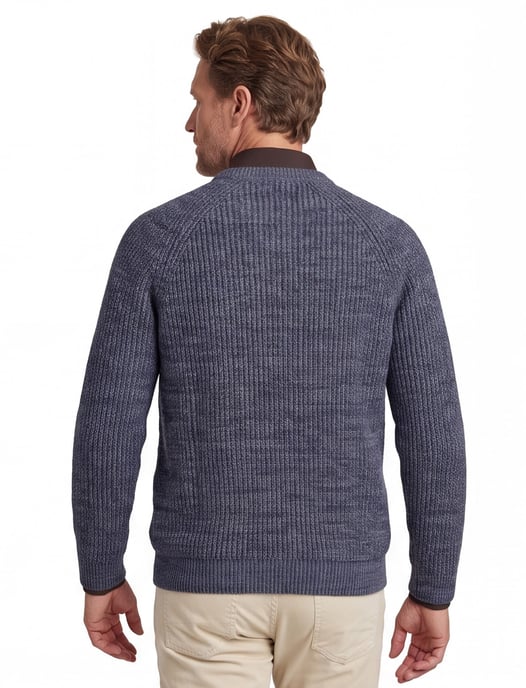 Normale fit Barbour trui blauw gemeleerd normale fit - Image 2