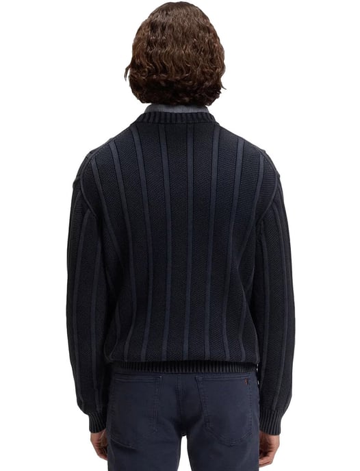 trui Boss Orange donkerblauw gestreept katoen - Image 2