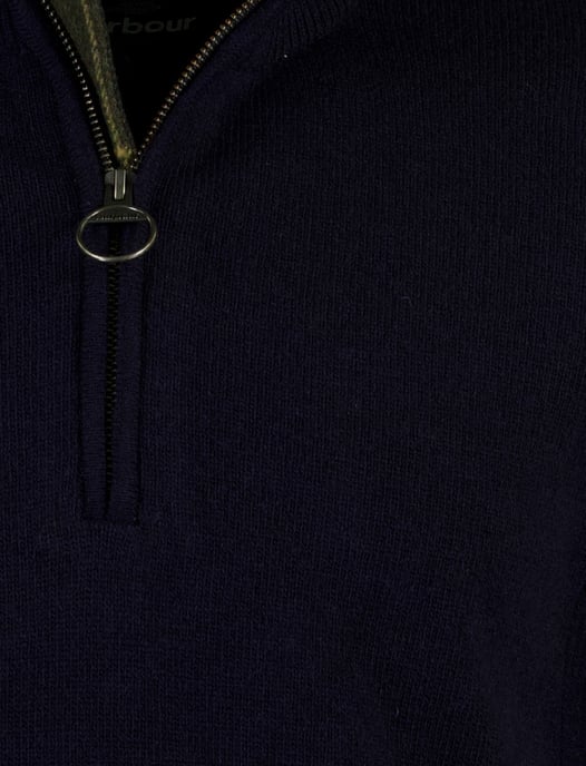 Barbour half zip trui donkerblauw wol - Image 4
