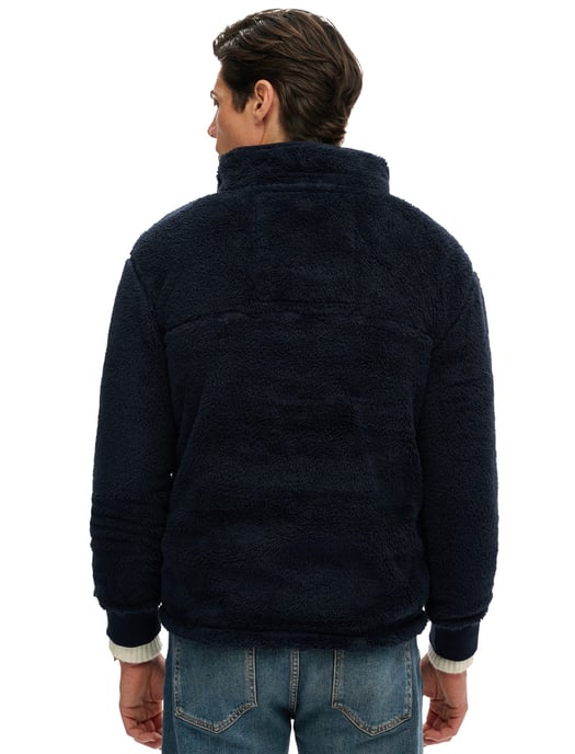 Trui Superdry fleece Donkerblauw Half Zip Knopen - Image 2