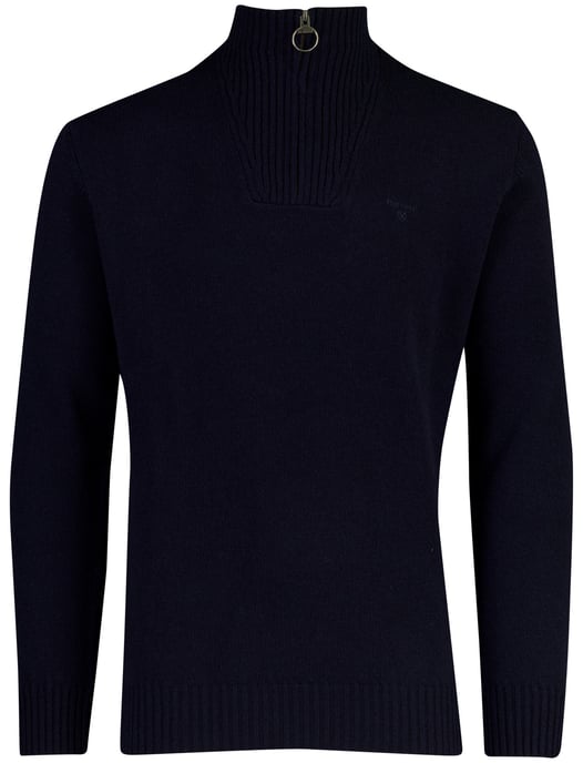 Barboor half zip donkerblauw wol gebreid - Image 3