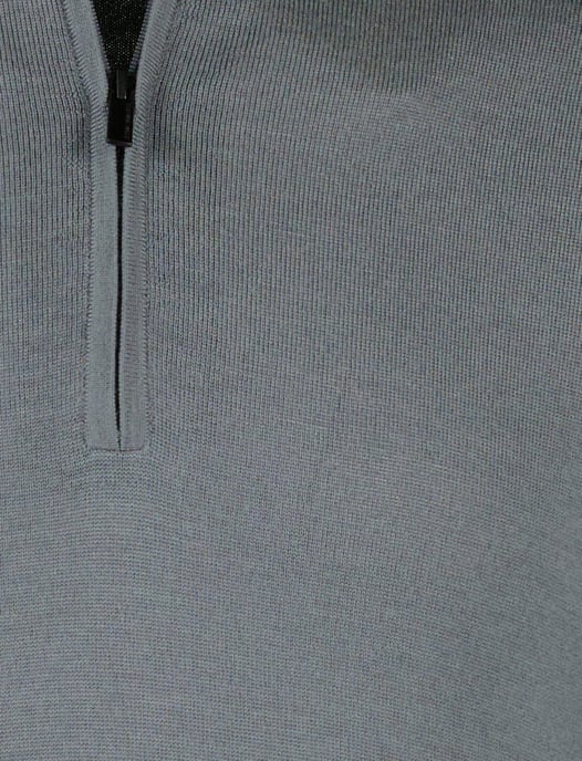 Thomas Maine trui half zip effen antraciet normale fit - Image 3