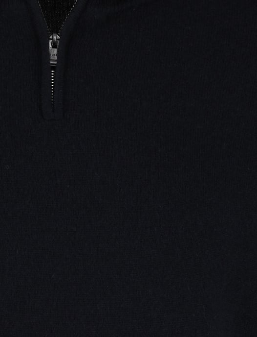 Effen half zip BOSS Black donkerblauw - Image 4