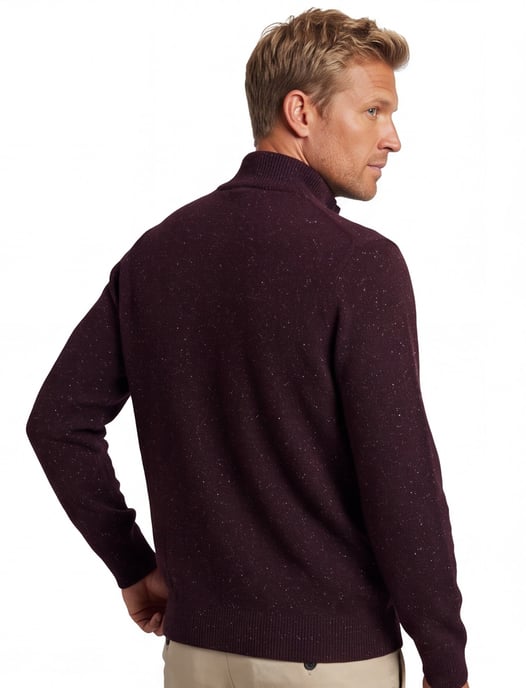 State of art bordeaux trui half zip wijde fit - Image 2