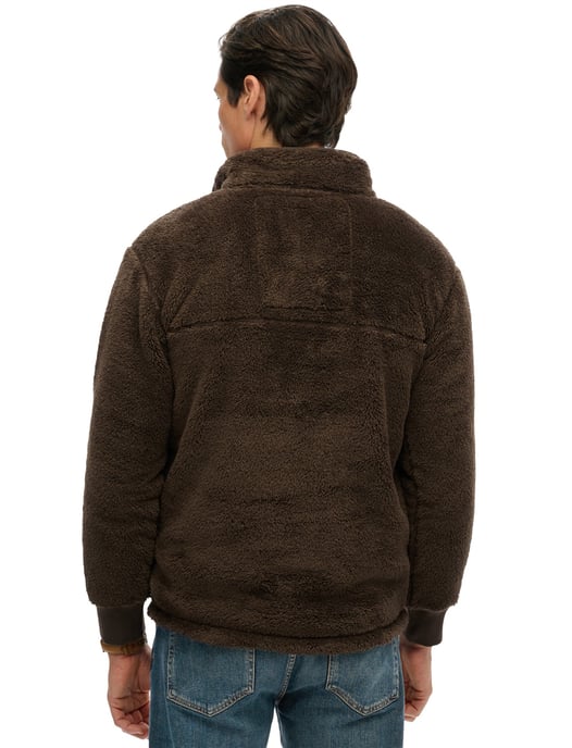 Superdry sweater fleece bruin met borstzak - Image 2