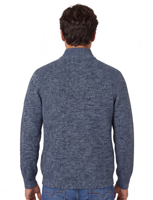trui Camel Active half zip blauw katoen - Image 2