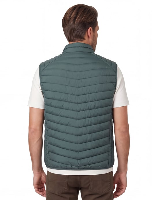 Bodywarmer Casa Moda groen met borstzak - Image 2