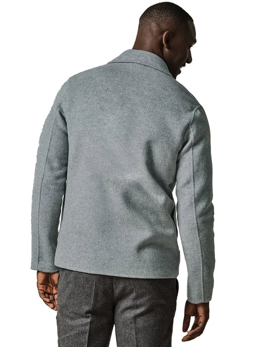 Overshirt Profuomo grijs effen wol - Image 2