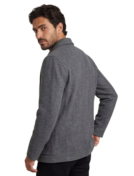 Overshirt Profuomo antraciet wol gemêleerd slim fit - Image 2