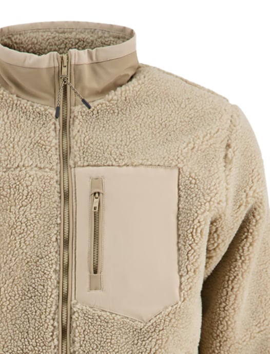 tussenjas A Fish Named Fred beige effen slim fit - Image 3