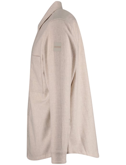 Boss overshirt beige normale fit effen - Image 4