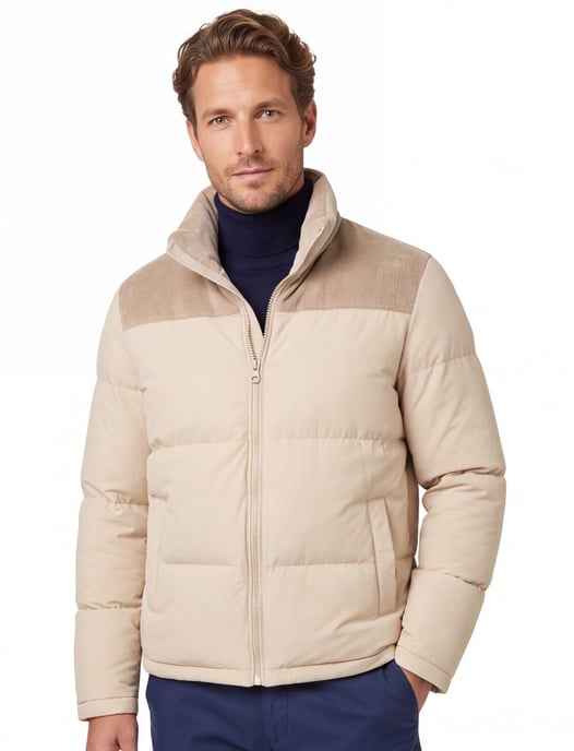 Puffer jas Profuomo beige - Image 1