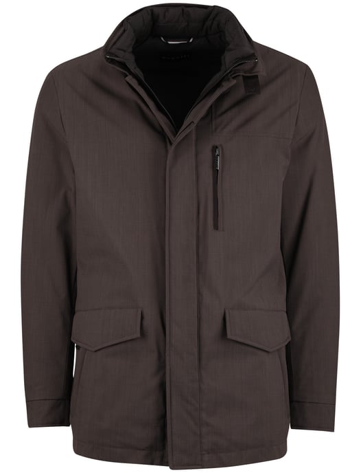 Bugatti winterjas bruin afneembare capuchon polyester - Image 4