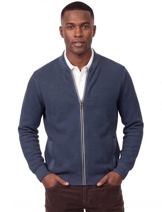 Casa Moda sweatvest donkerblauw katoen - Image 1