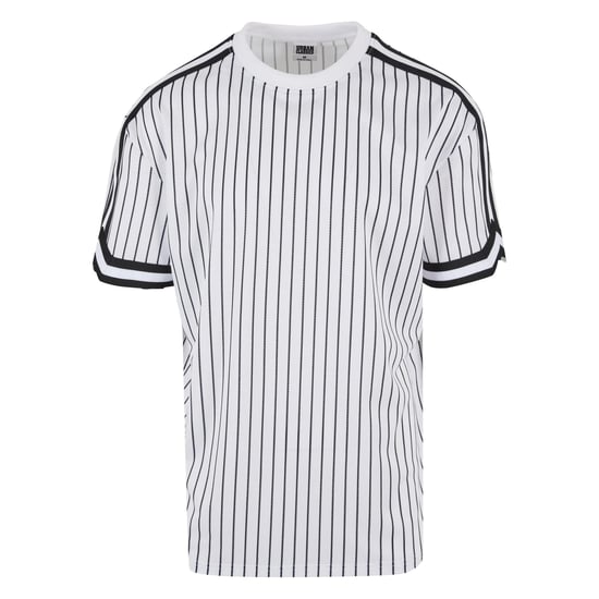 Urban Classics Heren Gestreept Mesh Oversized T-shirt (Wit/zwart) - Image 1