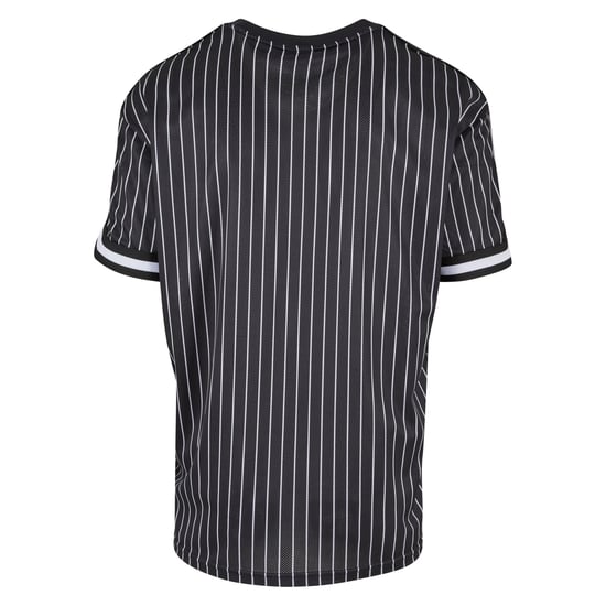 Urban Classics Heren Gestreept Mesh Oversized T-shirt (Zwart/Wit) - Image 2