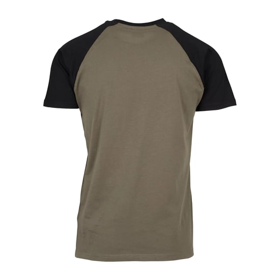Urban Classics Heren Contrast Raglan T-shirt (Olijf/Zwart) - Image 2