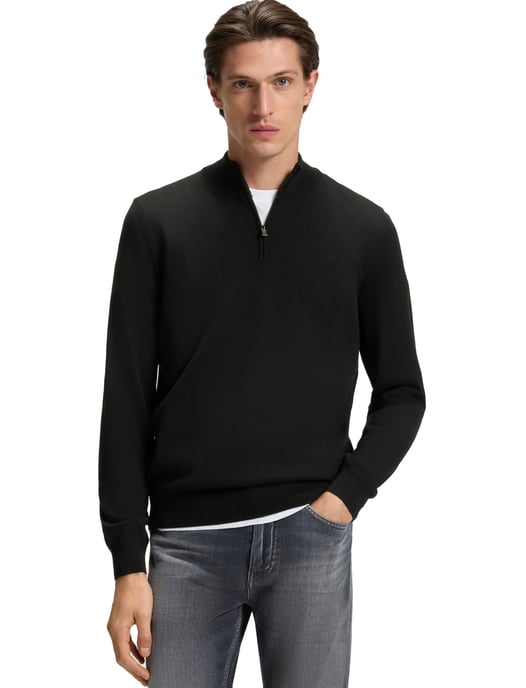 Boss Black trui half zip effen zwart normale fit - Image 1