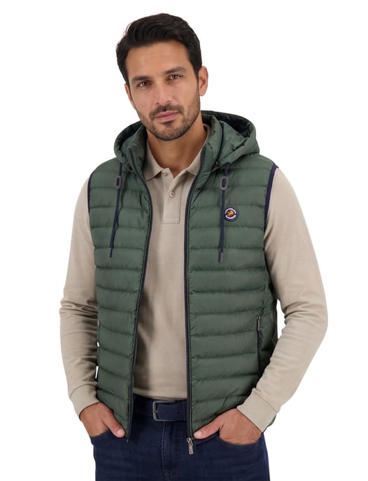 A Fish Named Fred bodywarmer groen effen slim fit - Image 1