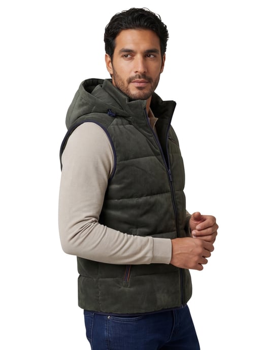 A Fish Named Fred bodywarmer groen slim fit effen borstzak - Image 2