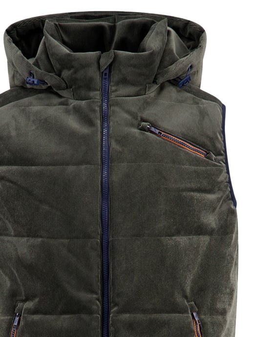A Fish Named Fred bodywarmer groen slim fit effen borstzak - Image 3