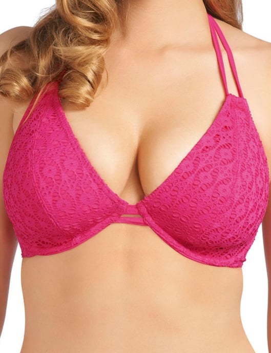 Freya Spirit Halter Bikini Top - Hot Pink - Image 1