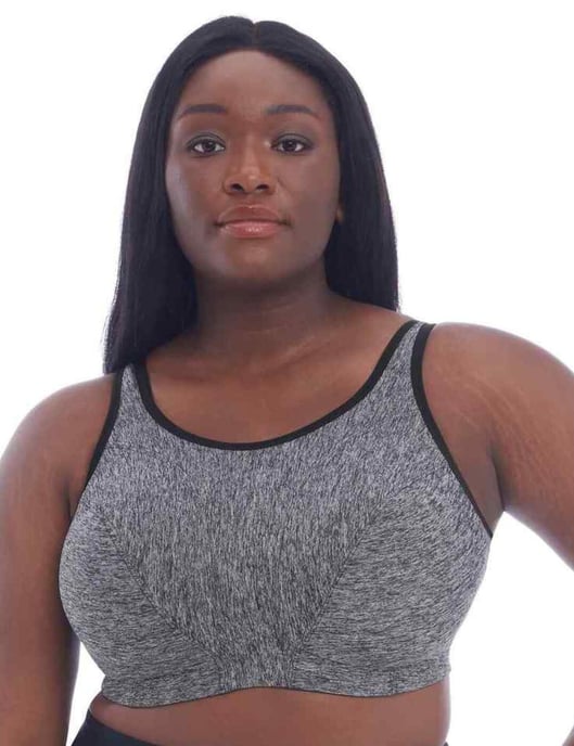 Goddess Sports Non Wired Sports Bra - Pewter Heather - Image 1