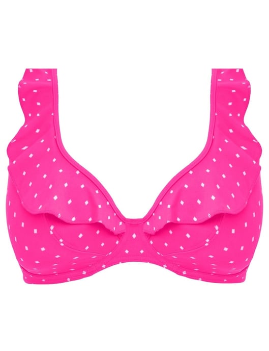 Freya Jewel Cove High Apex Bikini Top - Raspberry - Image 4