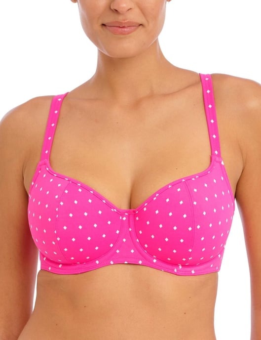 Freya Jewel Cove Underwired Sweetheart Bikini Top - Raspberry - Image 4