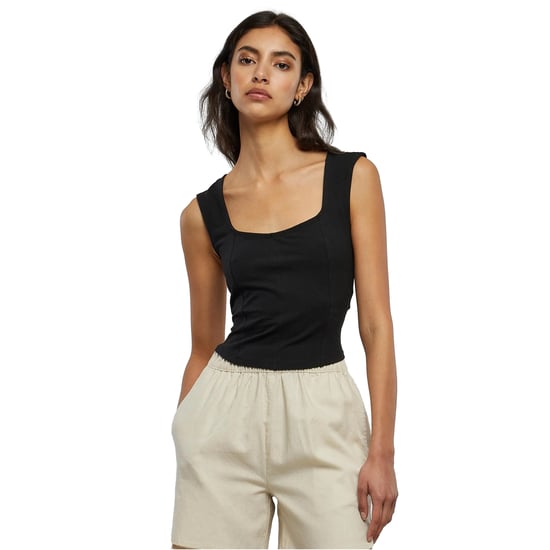 Urban Classics Womens/Ladies Corset Detail Top (Black) - Image 4