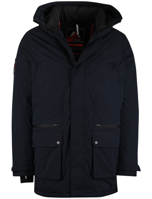 Winterjas Superdry Donkerblauw parka gevoerd waterafstotend - Image 1