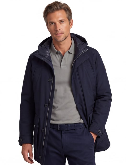 Navy winterjas parka Boss Black H-Detoni - Image 1
