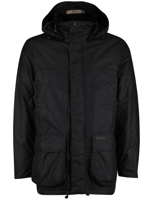 Barbour effen donkerblauw waxjas normale fit - Image 3