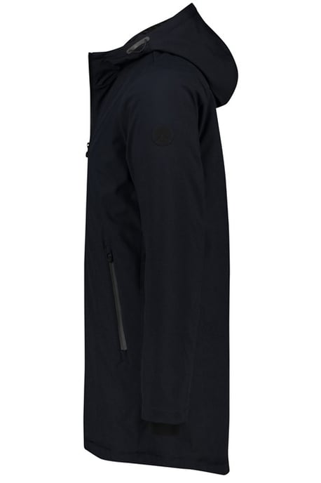 winterjas People of Shibuya donkerblauw effen rits normale fit - Image 3
