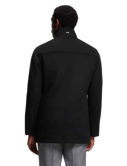 Boss Black H-Coxtan zwart winterjas effen wol normale fit - Image 2