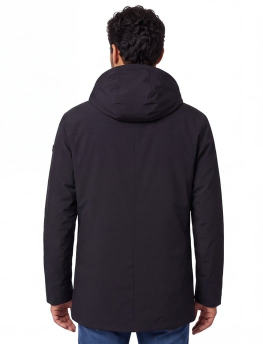 Winterjas Pierre Cardin Zwart enkele borstzak - Image 2