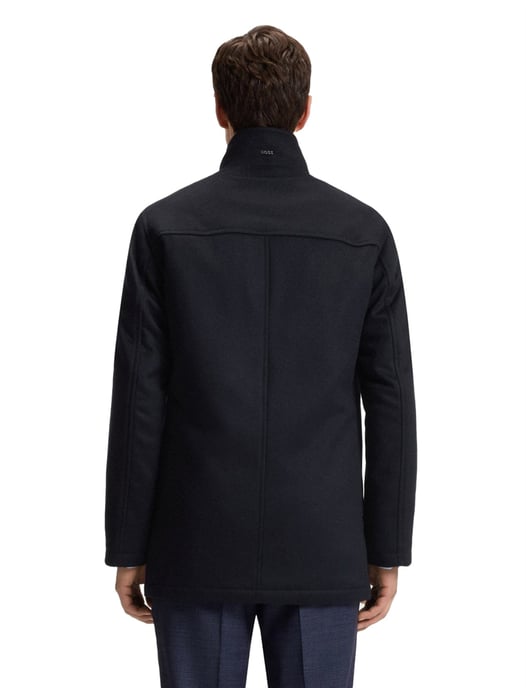 Boss Black H-Coxtan winterjas effen donkerblauw wol normale fit - Image 2