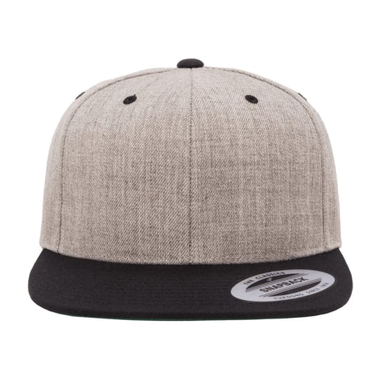 Flexfit Tweekleurige Snapback Cap (Heide Grijs/Zwart) - Image 1