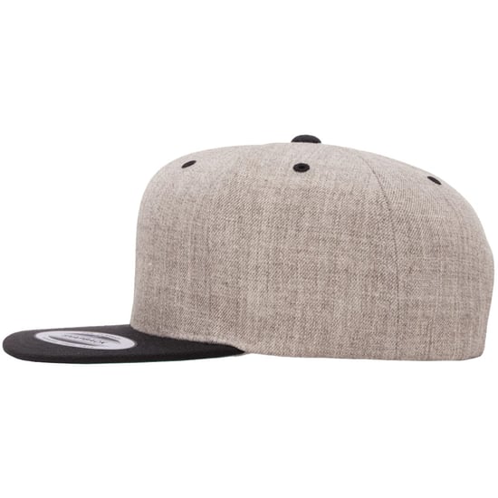 Flexfit Tweekleurige Snapback Cap (Heide Grijs/Zwart) - Image 2