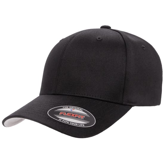 Flexfit Wollig Gekamde Baseballpet (Zwart) - Image 1