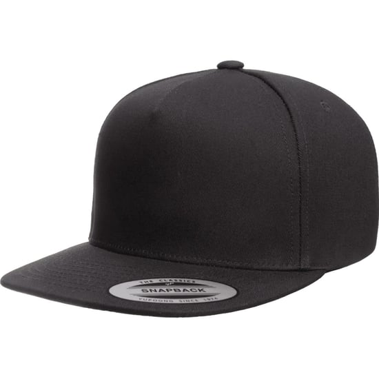Flexfit YP Classics Katoen Twill 5 Paneel Snapback Cap (Zwart) - Image 1