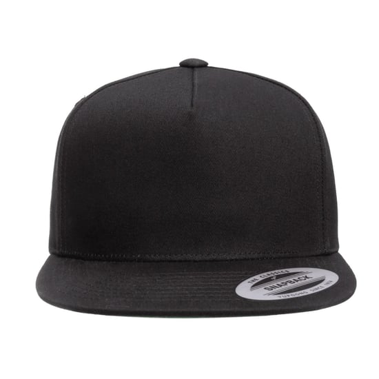 Flexfit YP Classics Katoen Twill 5 Paneel Snapback Cap (Zwart) - Image 3