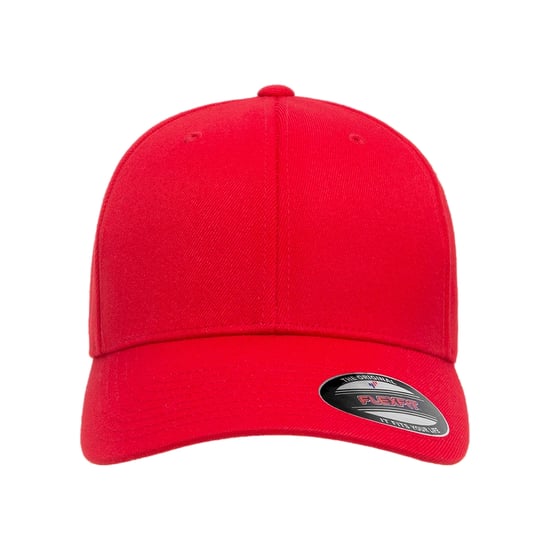 Flexfit Wollen Mengsel Honkbalpet (Rood) - Image 1